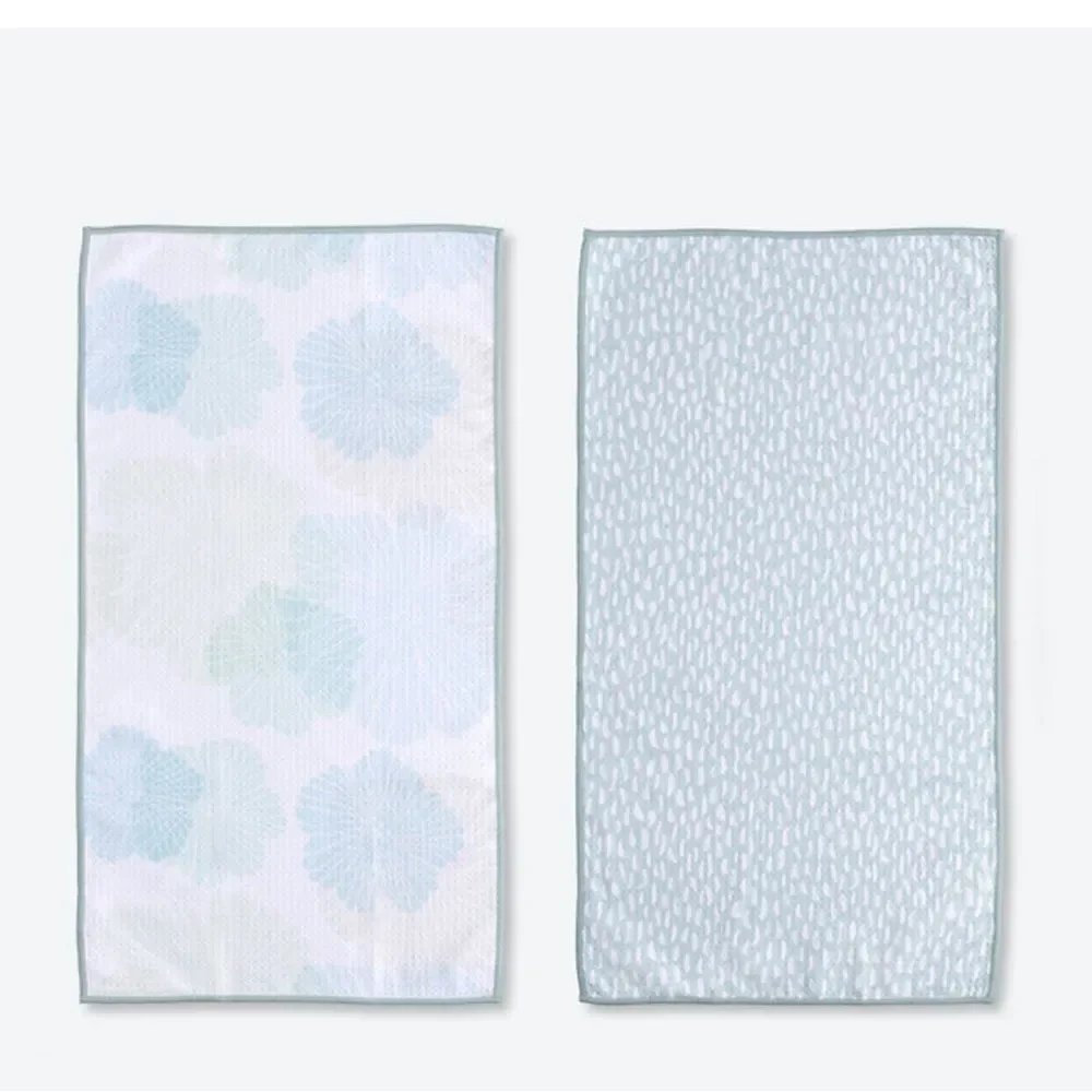Norwex Tea Towels Limited Edition Soft Blossoms/Brush Strokes NWT